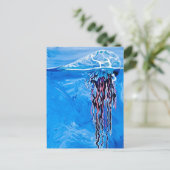 ブルークラゲのはがき ポストカード (スタンド正面)