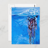 ブルークラゲのはがき ポストカード (正面/裏面)