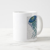 ブルークラゲ ジャンボコーヒーマグカップ (正面右)