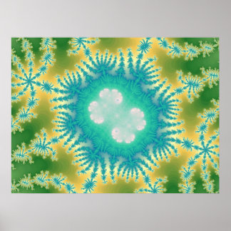 ブルークラゲ(プリント) ポスター