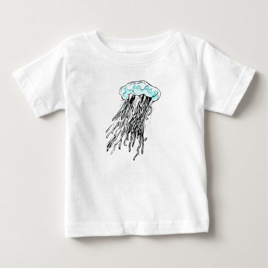 ブルークラゲ ベビーTシャツ (正面)