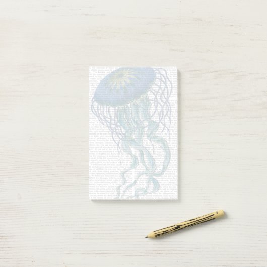 ブルークラゲ ポストイット (デスク上)