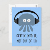 ブルークラゲGETTIN入りITはがき ポストカード (正面/裏面)