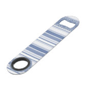 ブルークラシックの可変ストライプジオメトリパターン スピード栓抜き (正面アングル)