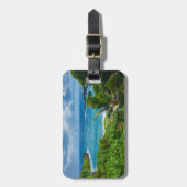 ブルークラシックハワイトロピカルアイランドシーパームズ ラゲッジタグ (正面縦)