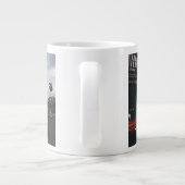 ブルークラシックヴィンテージカー街並み ジャンボコーヒーマグカップ (裏面)