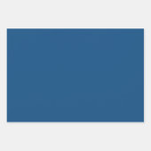 ブルークラシック水玉模様ホワストライプイト ラッピングペーパーシート (正面3)