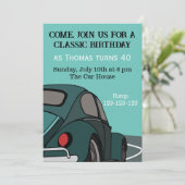 ブルークラシック誕生日招待状 (スタンド正面)