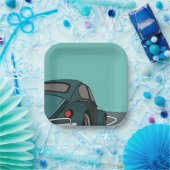 ブルークラシック誕生日 ペーパープレート (パーティー)