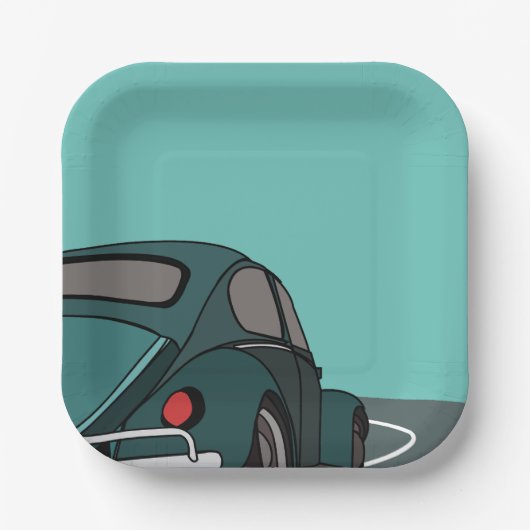 ブルークラシック誕生日 ペーパープレート (正面)