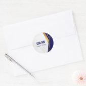 ブルークラシック&金ゴールドシャナトヴァロシュハサナ ラウンドシール (封筒)