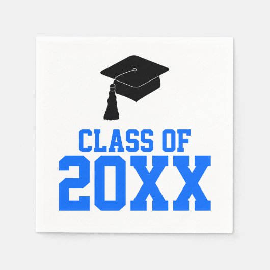 ブルークラスイヤー卒業式パーティー スタンダードカクテルナプキン (正面)