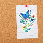 ブルークラスタバタフライソウルステッカー シール