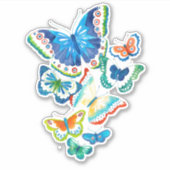 ブルークラスタバタフライソウルステッカー シール (正面)