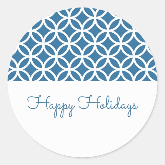 ブルークラスダイアモンドホリデーステッカー ラウンドシール (正面)