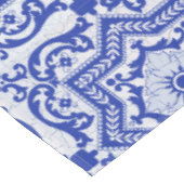 ブルークラックドセラミックスタイルアズレホヴィンテージ テーブルクロス (アングル)