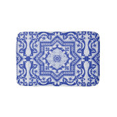 ブルークラックドセラミックスタイルアズレホヴィンテージ バスマット (正面)