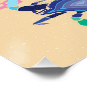 ブルークラブ オーシャンガーデン 20" x 26.67" ポスター (コーナー)