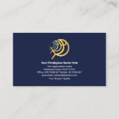 ブルークリエイティブ金ゴールドイチュスフィッシュキリスト教省 名刺 (裏面)