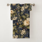 ブルークリエレガントーム花柄 バスタオルセット (インサイチュ)