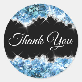 ブルークリスタルありがとうステッカー ラウンドシール