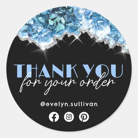 ブルークリスタルありがとう ラウンドシール (正面)