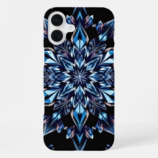 ブルークリスタルエフェクト iPhoneケース (裏面)