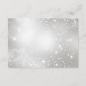 ブルークリスタルスノーフレーククリスマスパーティーRSVP 出欠カード (裏面)