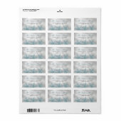 ブルークリスタルスノーフレーククリスマス住所 シール (フルシート)