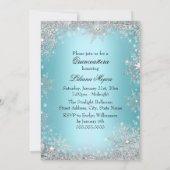 ブルークリスタルスノーフレークプリンセスキンセアニェラ 招待状 (裏面)