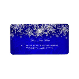 ブルークリスタルパールスノーフレークシルバー住所 シール