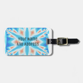 ブルークリスタル雪の結晶クリスマス ラゲッジタグ