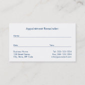 ブルークリスチャンカウンセラーイクサスアポイントメント 予約カード (裏面)