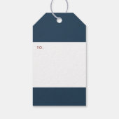 ブルークリスチャンクリスマスバースタイポグラフィホリデー ギフトタグ (裏面)