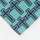 ブルークリスチャン違うクロス フリースブランケット (角)