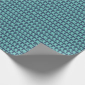 ブルークリスチャン違うクロス ラッピングペーパー (角)