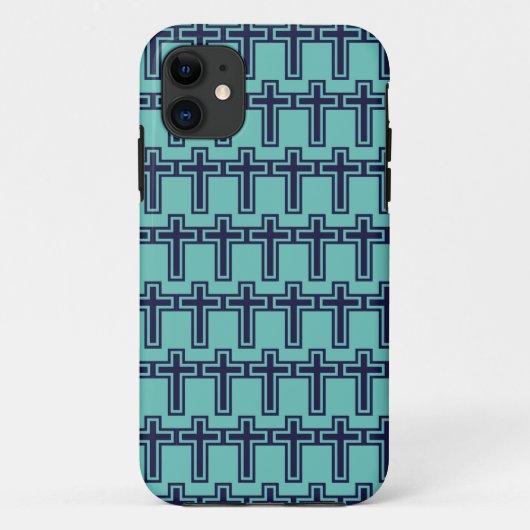 ブルークリスチャン違うクロス Case-Mate iPhoneケース (裏面)