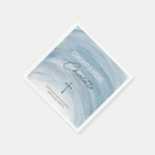 ブルークリスチャン・クロス卒業 スタンダードカクテルナプキン (角)