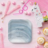 ブルークリスチャン・クロス卒業 ペーパープレート (パーティー)