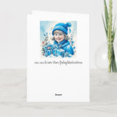 ブルークリスマスに登場する可愛いヴィンテージ カード (裏面)