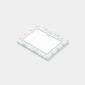 ブルークリスマスに輝く金霜の降りたのスノーフレーク結晶 ポストイット (アングル)