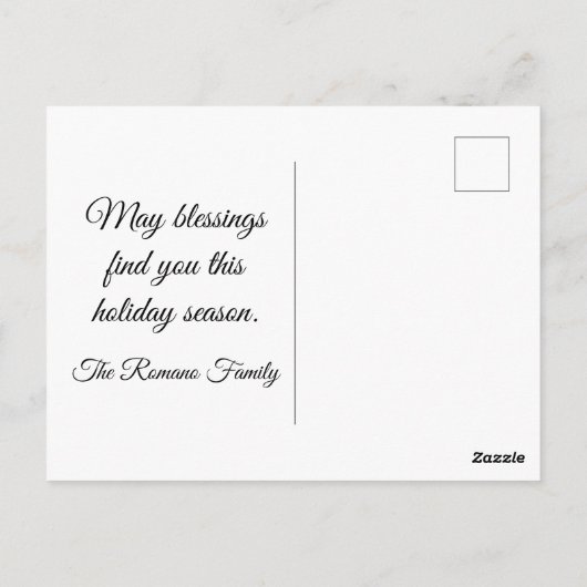 ブルークリスマスイタリアンに開催されるブオンナターレ国旗 ポストカード (裏面)