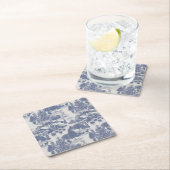 ブルークリスマスウィンターワンダーランド スクエアペーパーコースター (インサイチュ)