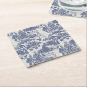 ブルークリスマスウィンターワンダーランド スクエアペーパーコースター (アングル)