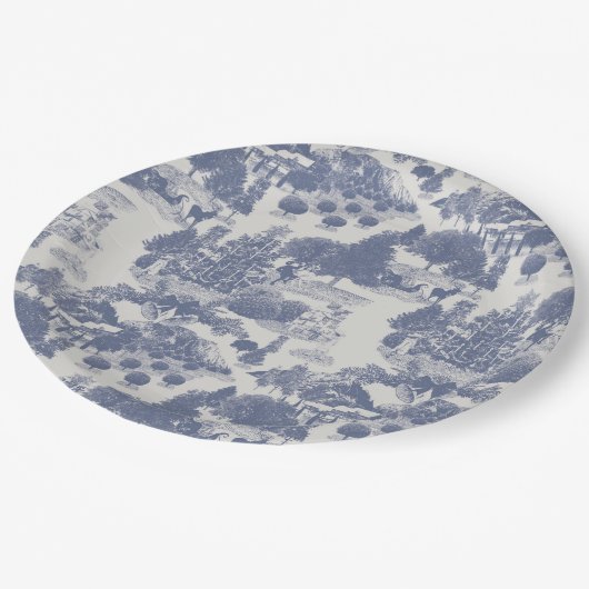 ブルークリスマスウィンターワンダーランド ペーパープレート (アングル)