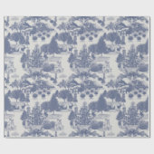 ブルークリスマスウィンターワンダーランド |中 ラッピングペーパー (フラット)