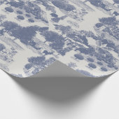 ブルークリスマスウィンターワンダーランド |中 ラッピングペーパー (角)