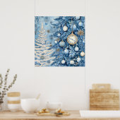 ブルークリスマスエフェメラポスター ポスター (キッチン)