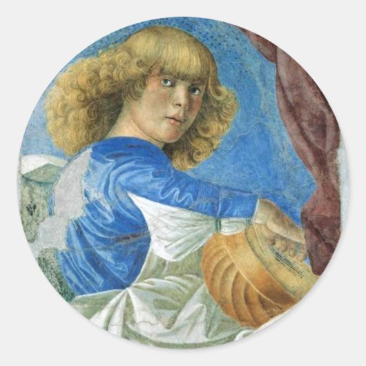 ブルークリスマスエンジェル ラウンドシール (正面)