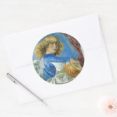 ブルークリスマスエンジェル ラウンドシール (封筒)